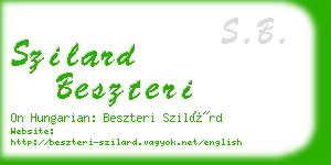 szilard beszteri business card